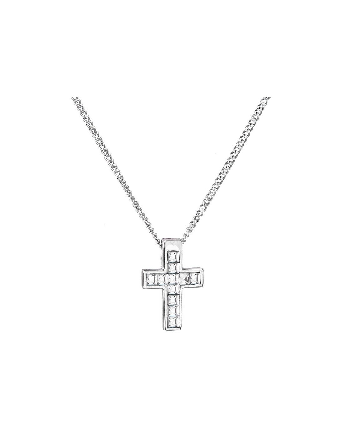 Collier Croix Cristal De Swarovski Clair